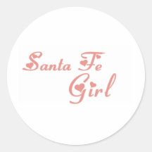 Skjortor för Santa Fe flickautslagsplats Rund Klistermärke