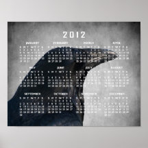 Skjuten korpsvart glamour; Kalender 2012 Affisch