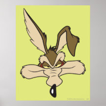 Skjutit WileE. Prärievarg Behaga huvud Print