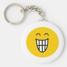Skoja runt om smiley face nyckel ringar
