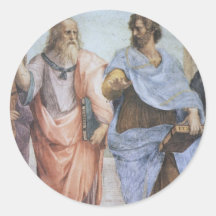 Skola av Athens (specificera - Plato & Aristotle), Klistermärken