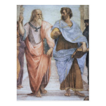 Skola av Athens (specificera - Plato & Aristotle), Vykort