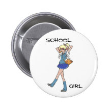 Skola flickan knäppas pins
