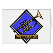 Skola musikbandmedlemmen hälsnings kort