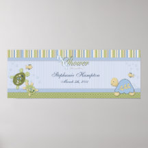 Sköldpaddarev och guldfiskbaby showeraffisch