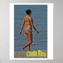 Skönhet på stranden i Costa Rica Affisch