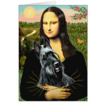 Skotsk Terrier 3 - Mona Lisa Hälsningskort