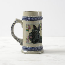 Skotskt Terrierporträtt Kaffe Muggar