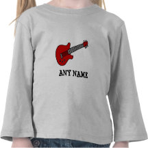 Skräddarsy gitarrskjorta för pojkar eller flickor t-shirts