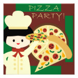 Skräddarsy inbjudan för Pizzapartyfödelsedag