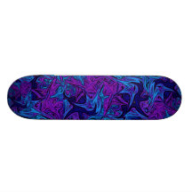 Skraj blått marmorerad Skateboard