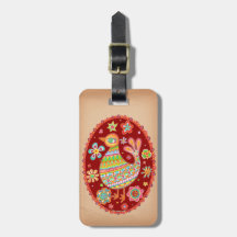 Skraj för fågelbagage för Folk konst märkre Luggage Tag