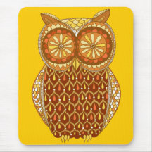 Skraj uggla Mousepad Musmatta
