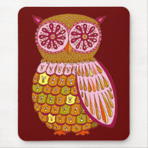 Skraj uggla Mousepad Musmatta