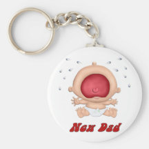 Skråla babyen - ny pappa nyckel ring