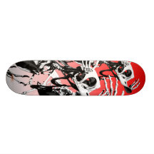 Skrämda ankaskelett skate board deck