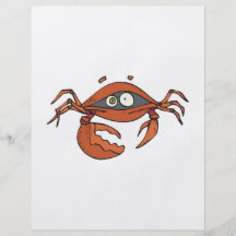 skrämmd lite krabba flyg blad