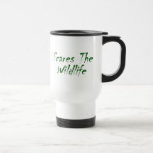 Skrämmer djurlivet kaffe mugg