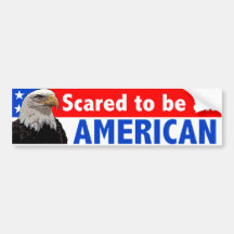 Skrämmt för att vara en amerikanbildekal