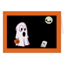Skrämmt lite spökeHalloween kort
