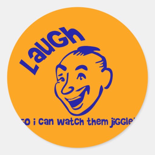Skratt så jag kan klockan dem Jiggle! Klistermärken