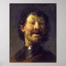 Skratta manen i gorget av Rembrandt Van Rijn Affischer