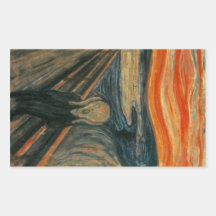 Skriet - Edvard Munch Rektangelformade Klistermärken