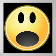 Skrikig Emoticon Affischer