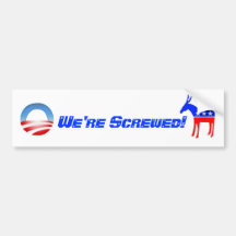 Skruvat av demos bildekal