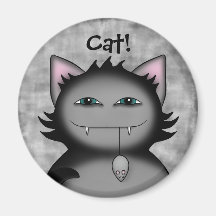 Skuggig kattunge kylskåpmagneter