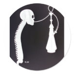 Skull&Spine med hookahen Klistermärken
