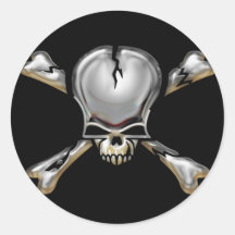 SkullnBonezX Runda Klistermärken