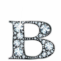Skulptur "för b-" diamantBling foto Photo Cutouts