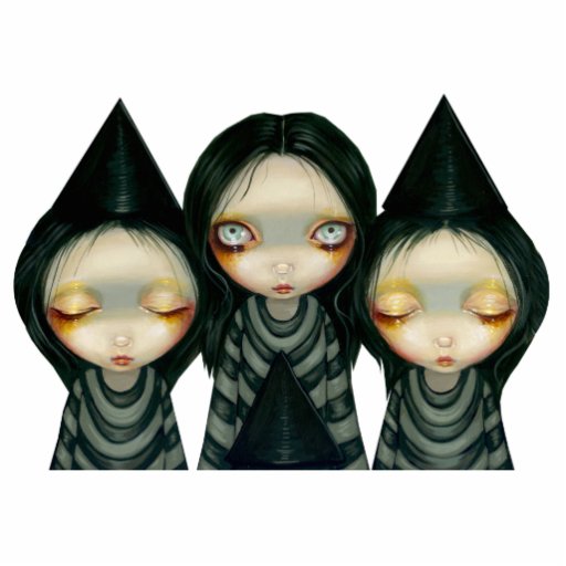 Skulptur för foto för tre Witchy systrar Acrylic Cut Out