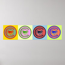 SkurkrollmobsterPopArt affisch (rektangeln)