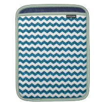 Sky blue glitter chevrons iPad sleeve