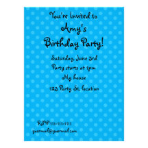 Sky blue polka dots custom announcements