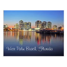 Skymningnedgångar på West Palm Beach Florida Vykort