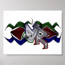 SkyRoot grafittilogotyp Affischer