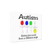Slågen in kanfas för Autism medvetenhet Kanvasduk Med Gallerikvalitet