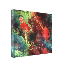 Slågen in kanfas för FractalNebulae 3 Canvasduk Med Gallerikvalitet