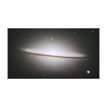Slågen in kanfas för Sombrero galax Sträckta Canvas Tryck