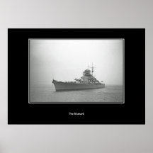 Slagskepp Bismarck, Schlachtschiff vintage affisch