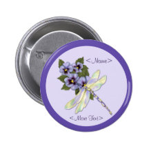 Slända och Pansies Pins