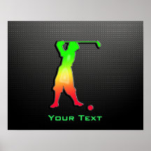 Slät vintagegolfare posters