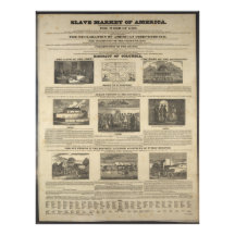 SLAV- MARKNADSFÖRA AV AMERIKA 1836 bredsida Fotografier