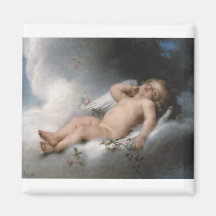 *Sleeping Angel* vid Leon Jean Basile-Perrault Kylskåpsnagnet