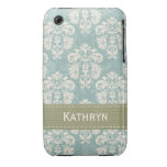 Slösa och göra grön den damastast för fodralkompis iPhone 3 Case-Mate fodraler