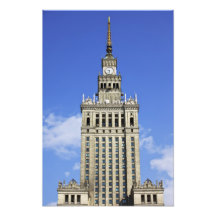 Slott av kultur och vetenskap i Warsaw Fotografiska Tryck