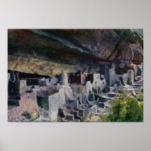 Slott för klippa för Cortez Colorado Mesa Verde Affisch